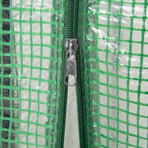 100x50x150cm Greenhouse PE Cover w/ Zipper Roll-up Door Outdoor, Green