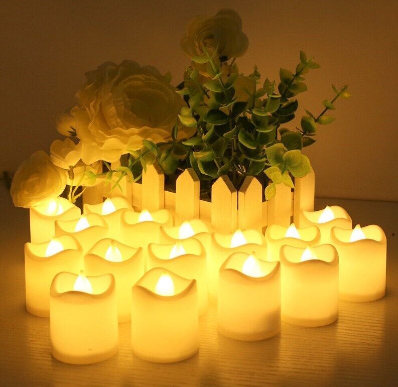 24PCS Led Tea Lights Candles LED FLAMELESS Battery Operated Wedding Party