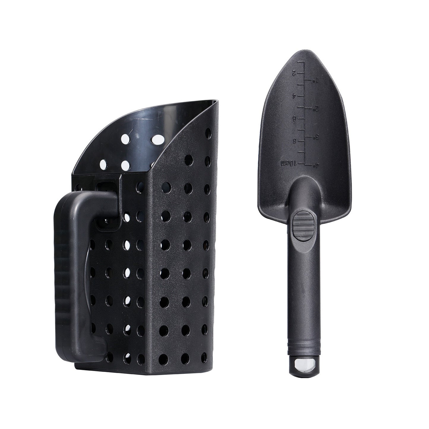 Metal Detecting Sand Scoop Set Portable Ergonomically Sturdy ABS Plastic Sand Scoop and Trowel for Treasure