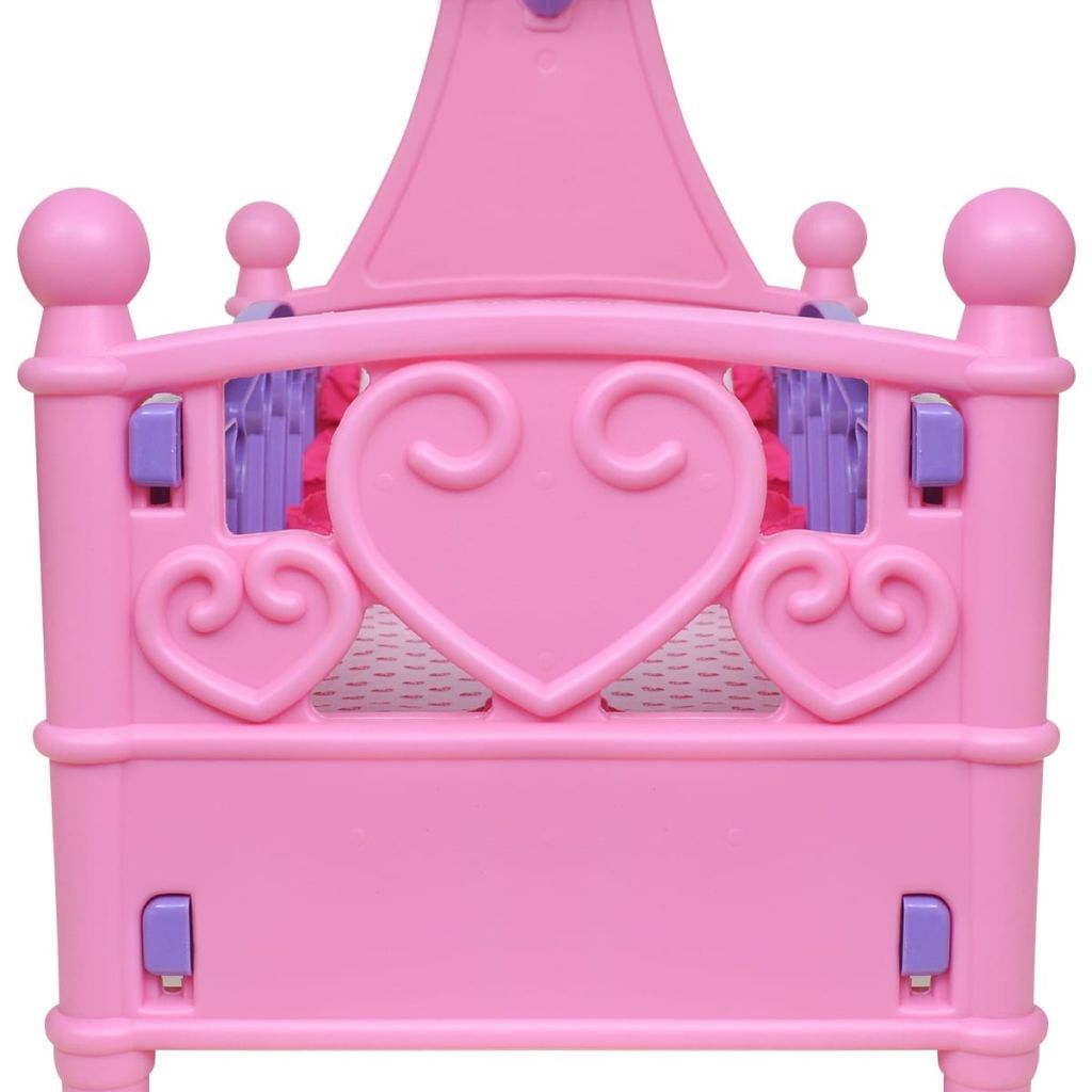 Kids'/Children's Playroom Toy Doll Bed Pink + Purple