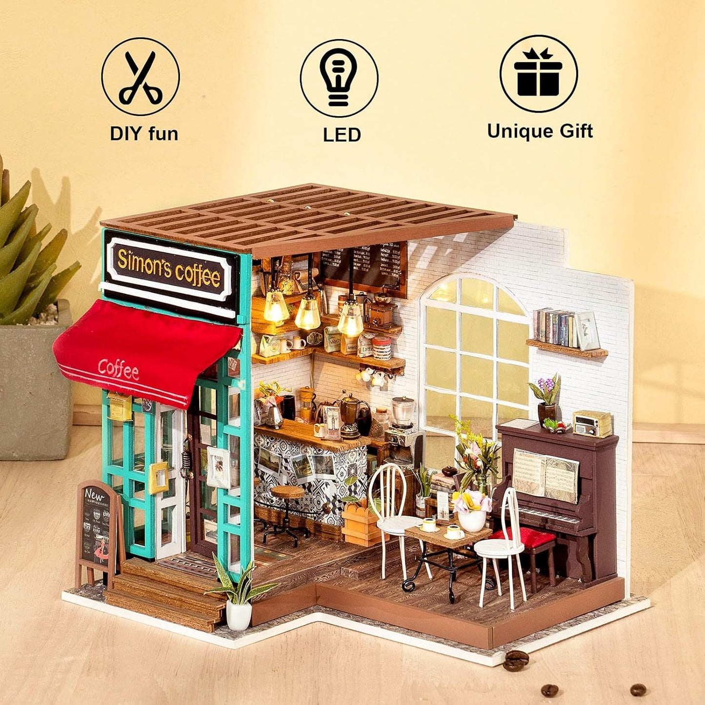 ROBOTIME DIY Miniature Dollhouse Kits Wooden Dollhouse Model DG102 DG104 DG108 DG109