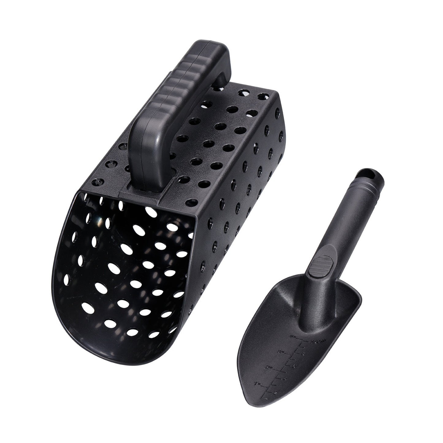 Metal Detecting Sand Scoop Set Portable Ergonomically Sturdy ABS Plastic Sand Scoop and Trowel for Treasure