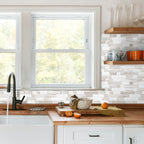 Glossy White & Beige