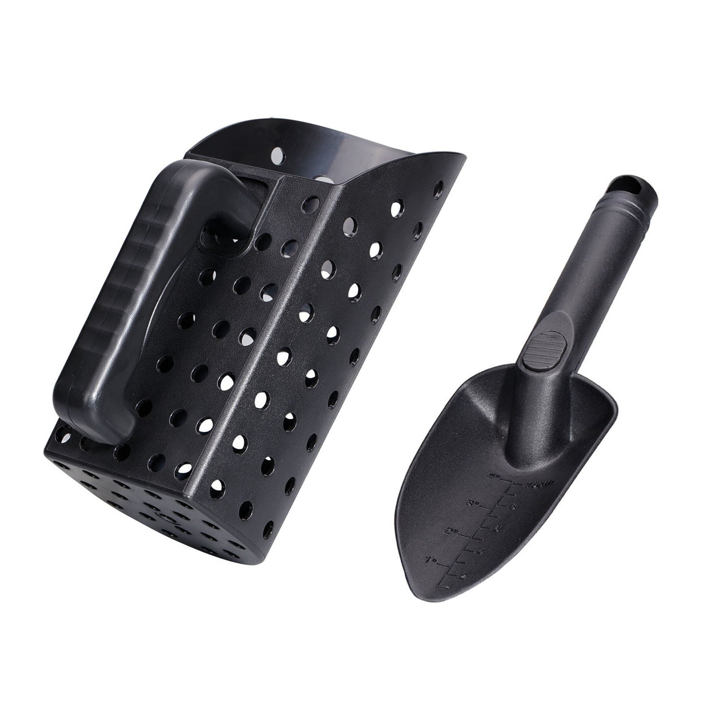 Metal Detecting Sand Scoop Set Portable Ergonomically Sturdy ABS Plastic Sand Scoop and Trowel for Treasure