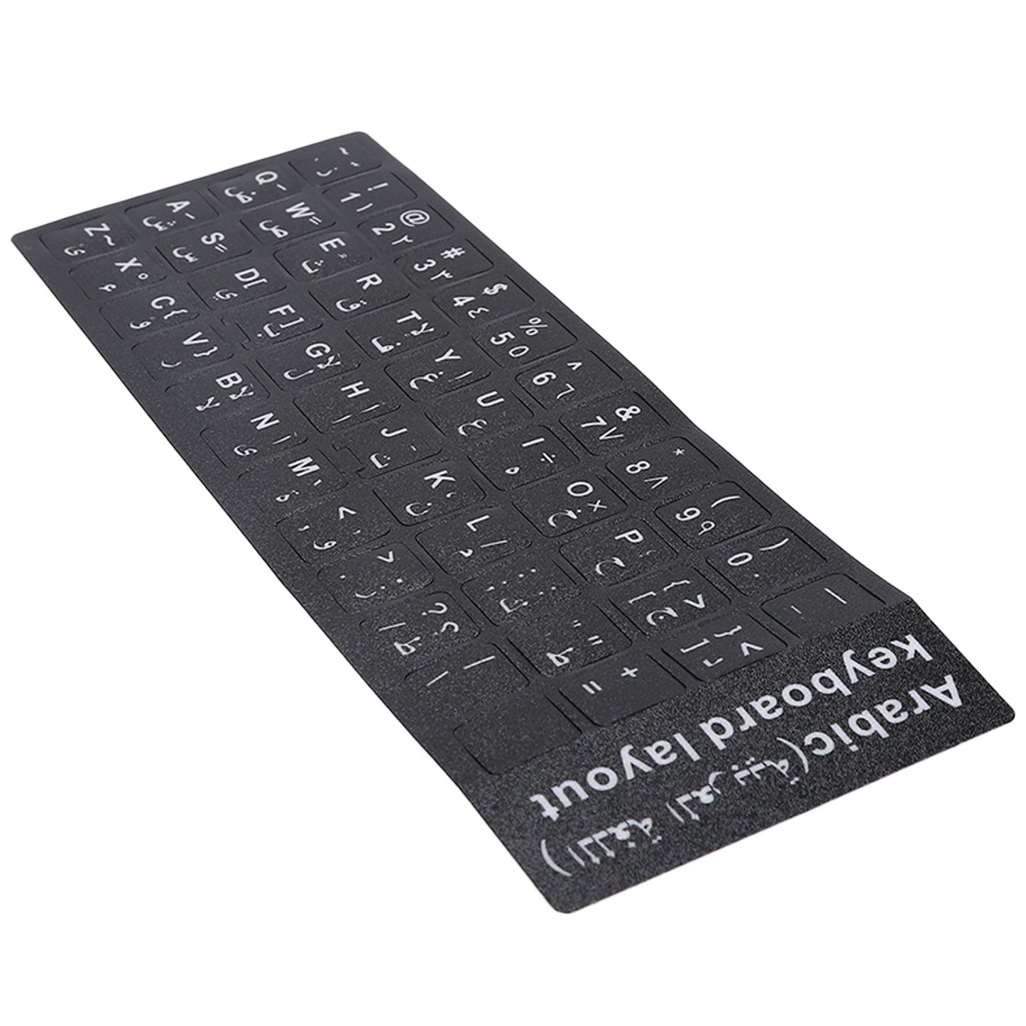 Keyboard Sticker Arabic Waterproof Black Background for Notebook Desktop PC Computer