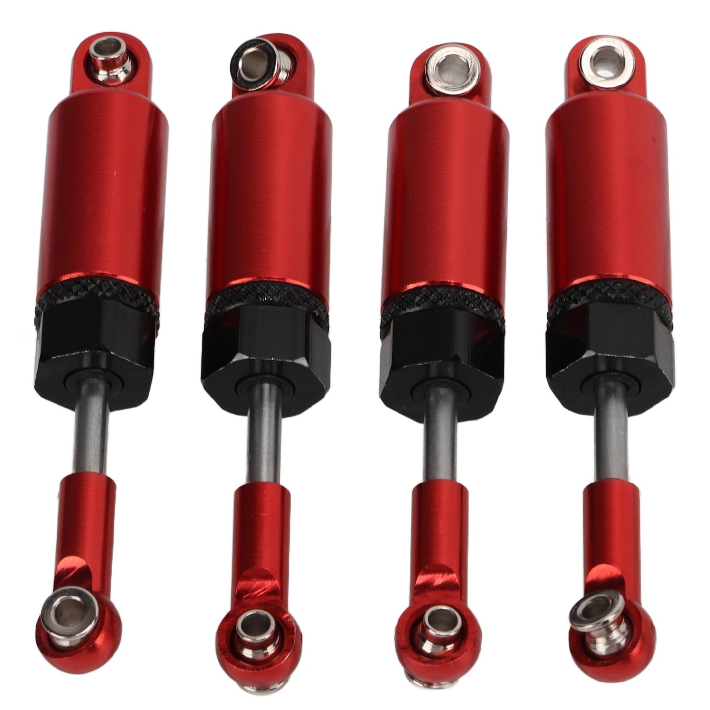 4pcs/set Metal Adjustable Shock Absorber for MN 1/16 Remote Control Car Model Upgrade PartsRed