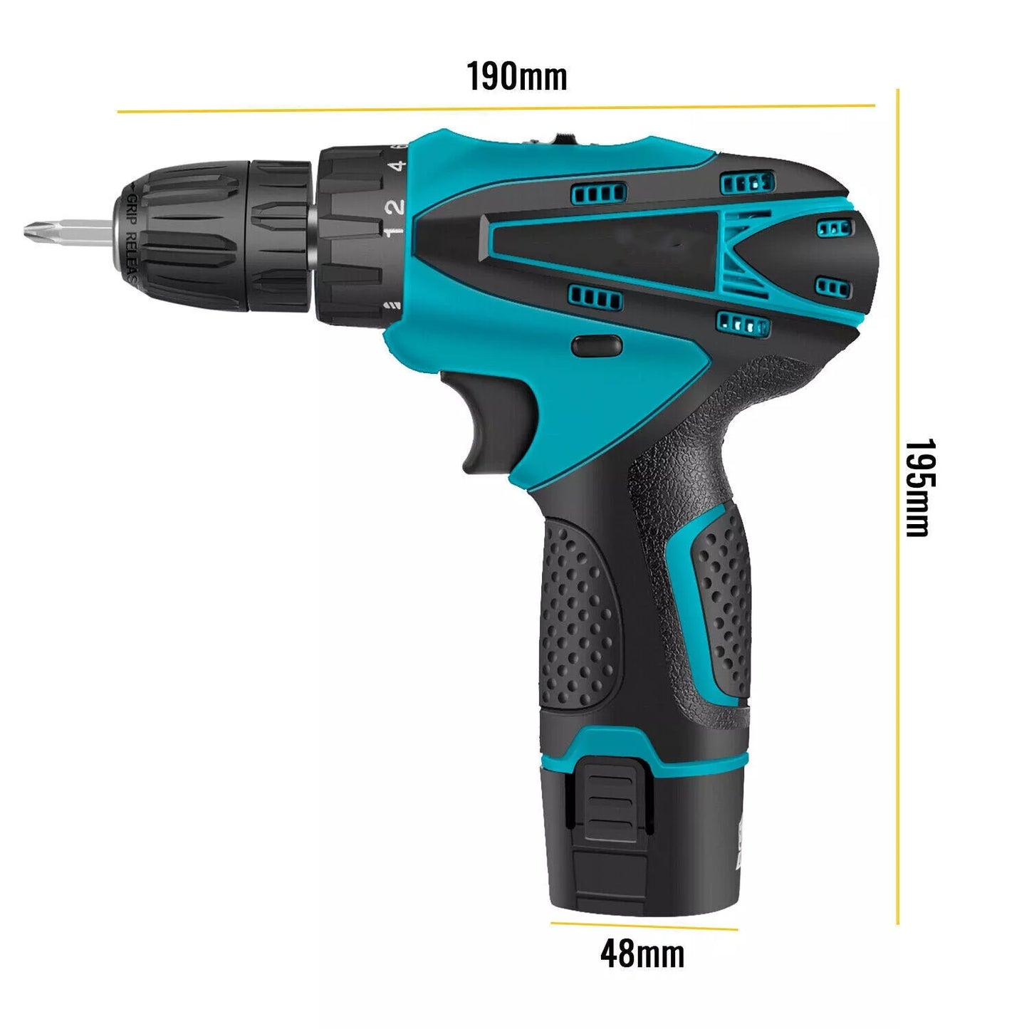 12V Cordless Drill Electric Screwdriver Power Driver Combi Drills Kit