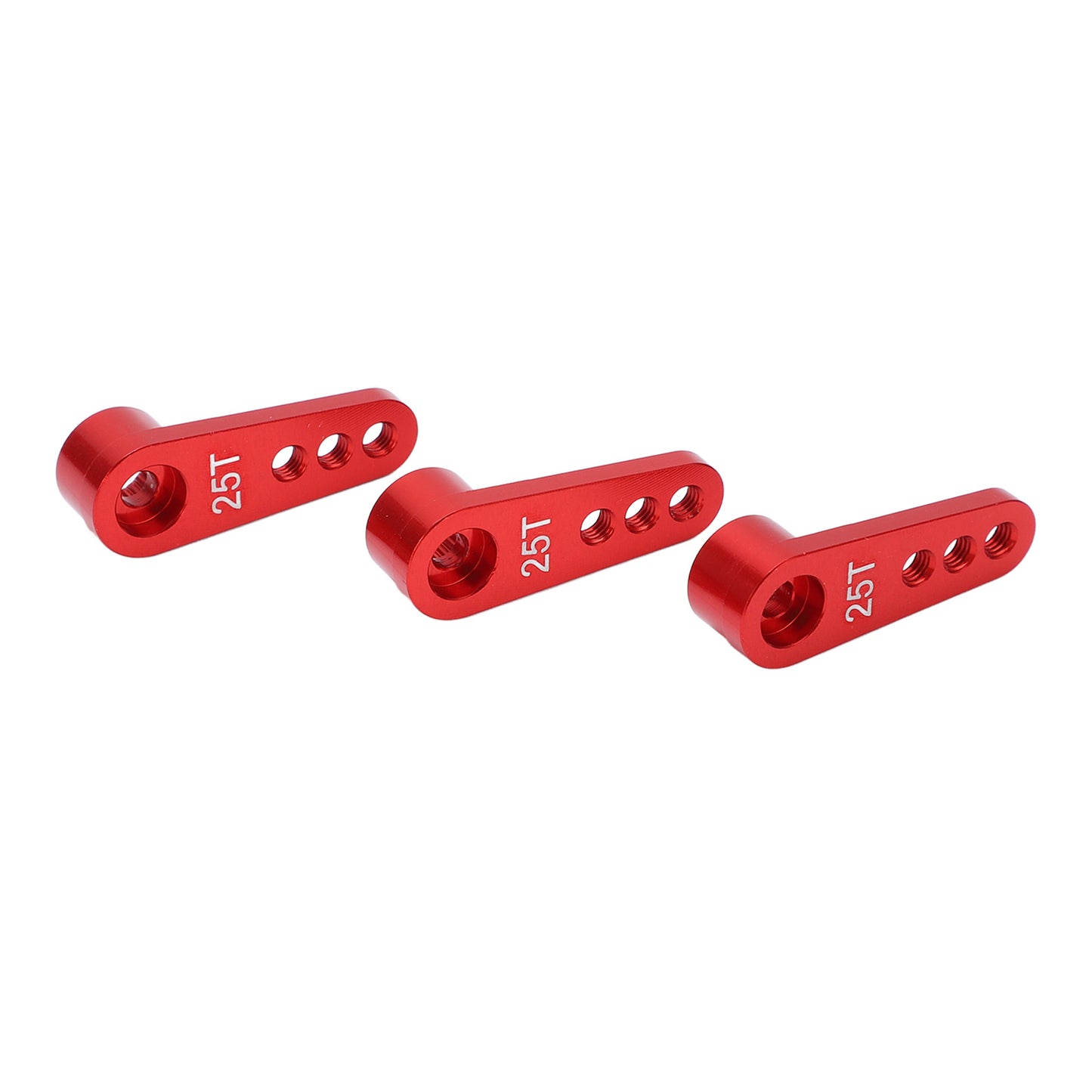 3pcs RC Aluminum 25T Servo Horns Metal Steering Arm for 1/8 1/10 RC Car Upgrade PartsRed