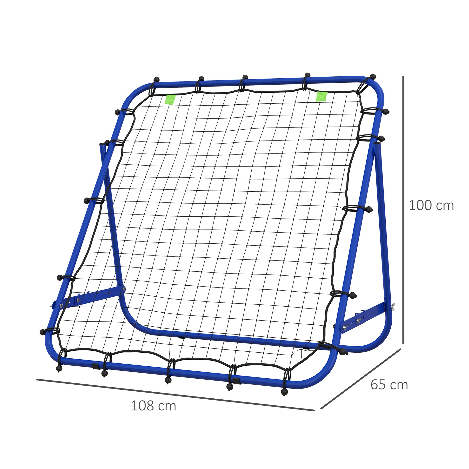 Blue Rebounder Net: Adjustable Kickback Target Goal for Teens Adults Training by HOMCOM-1