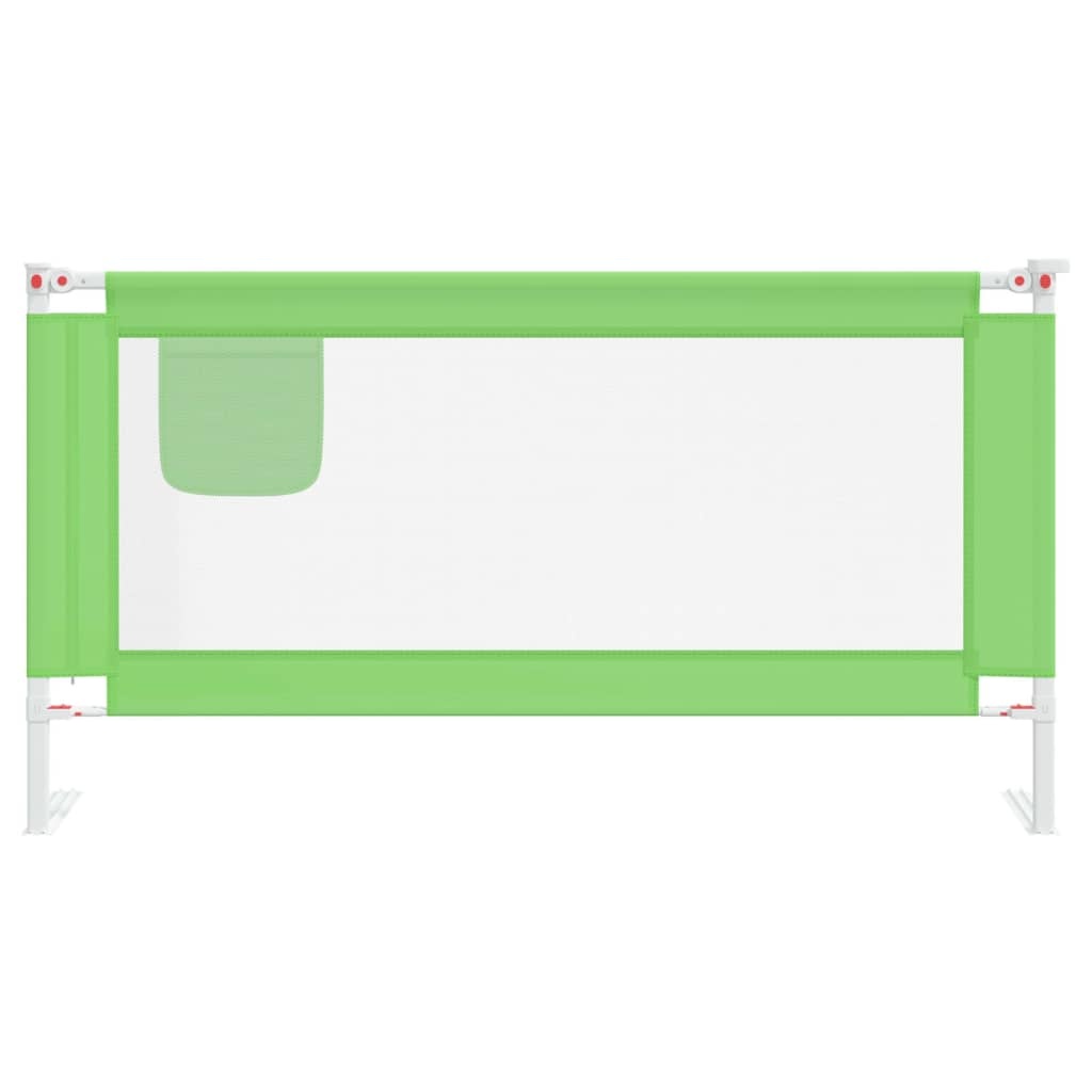 vidaXL Toddler Safety Bed Rail Green 160x25 cm Fabric