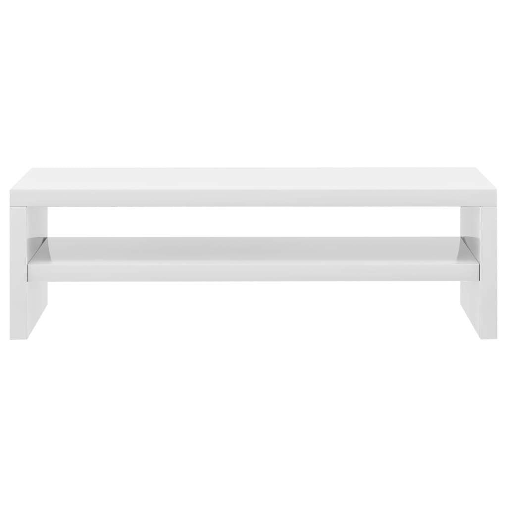 vidaXL Monitor Stand High Gloss White 42x24x13 cm Engineered Wood