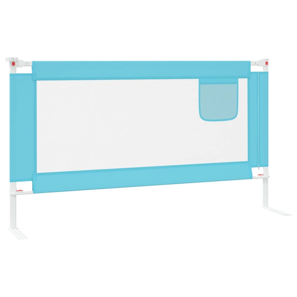 vidaXL Toddler Safety Bed Rail Blue 150x25 cm Fabric