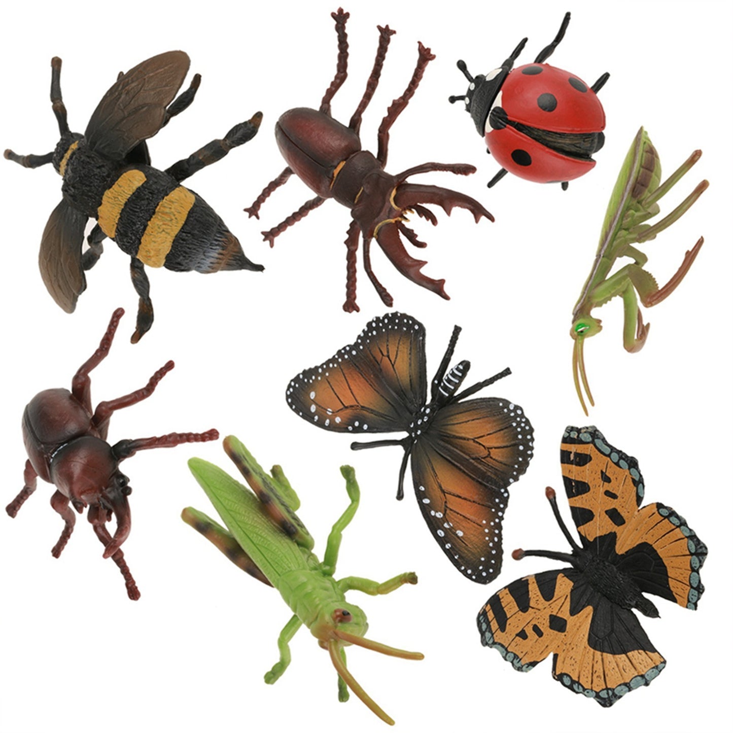 8Pcs/set Plastic 3D Insect Model Kit Baby Children Educational Toys Photography Props