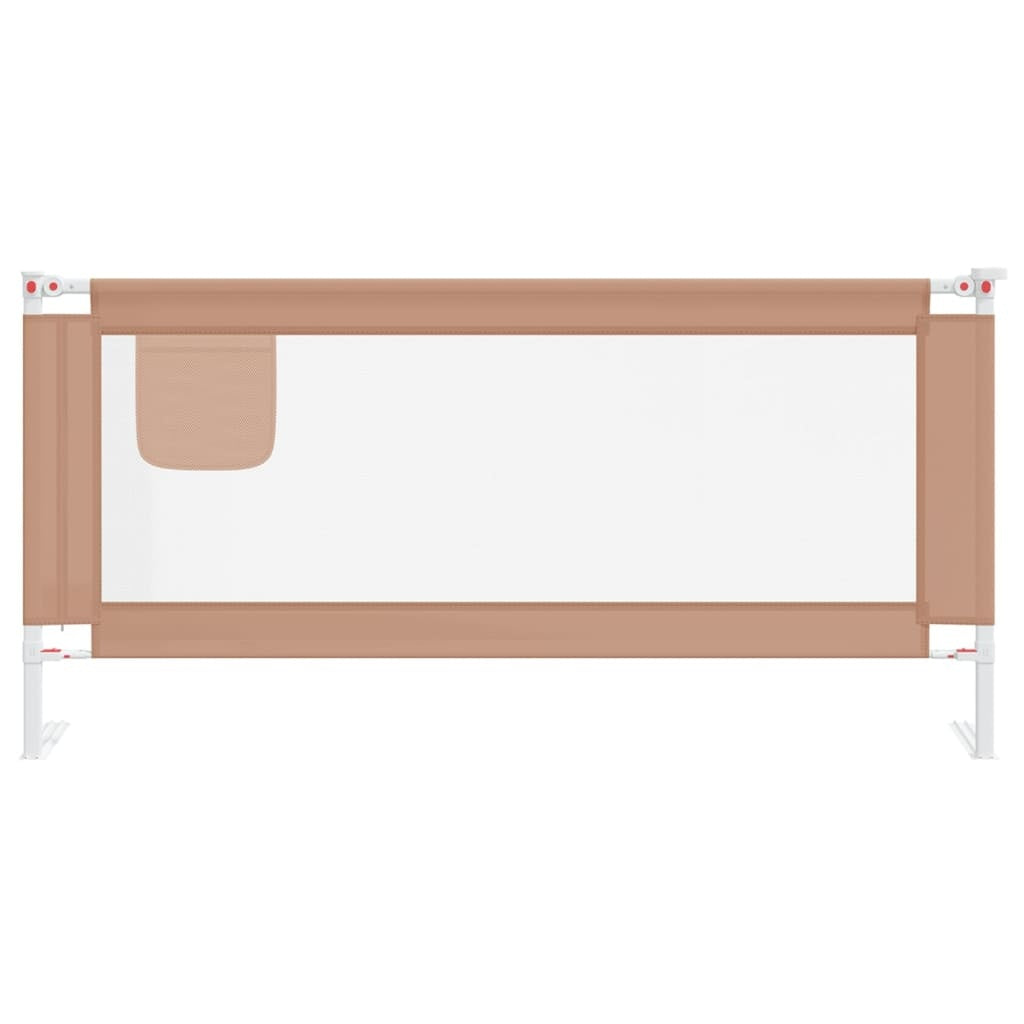 vidaXL Toddler Safety Bed Rail Taupe 190x25 cm Fabric