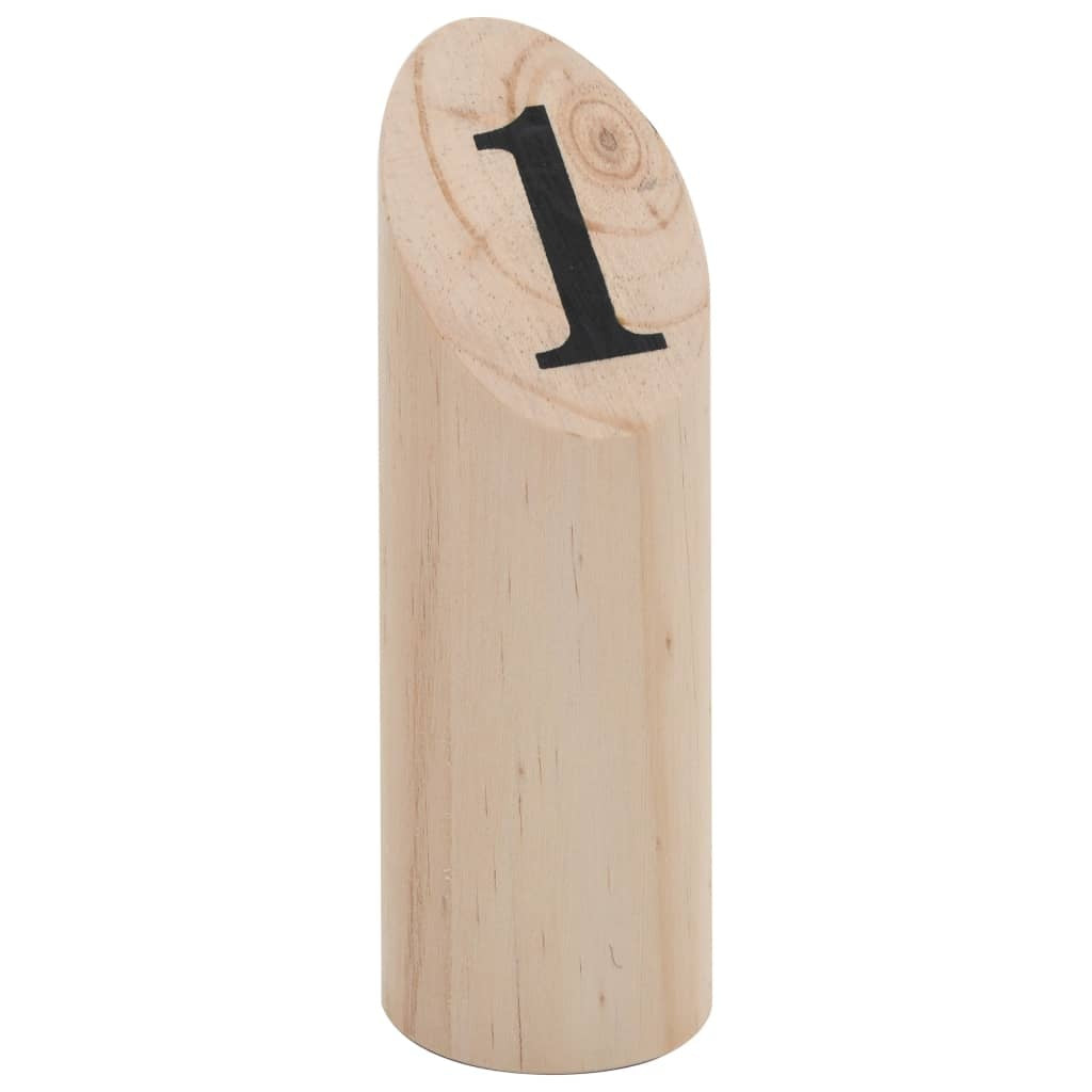 vidaXL Number Kubb Game Set Wood