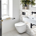 Glossy White & Beige