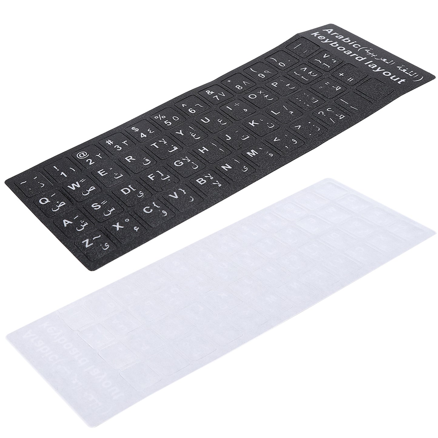 Keyboard Sticker Arabic Waterproof Black Background for Notebook Desktop PC Computer