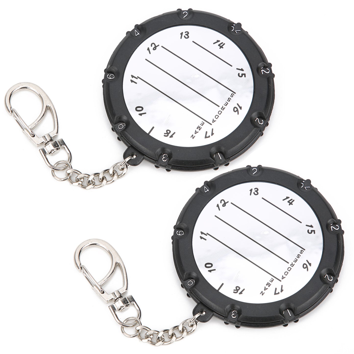 2pcs Portable Golf Stroke Counter 18 Holes Golf Score Counter Device with Key Chain