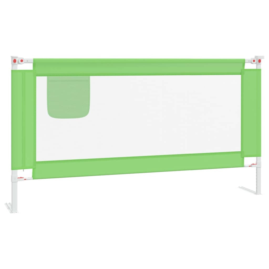 vidaXL Toddler Safety Bed Rail Green 160x25 cm Fabric