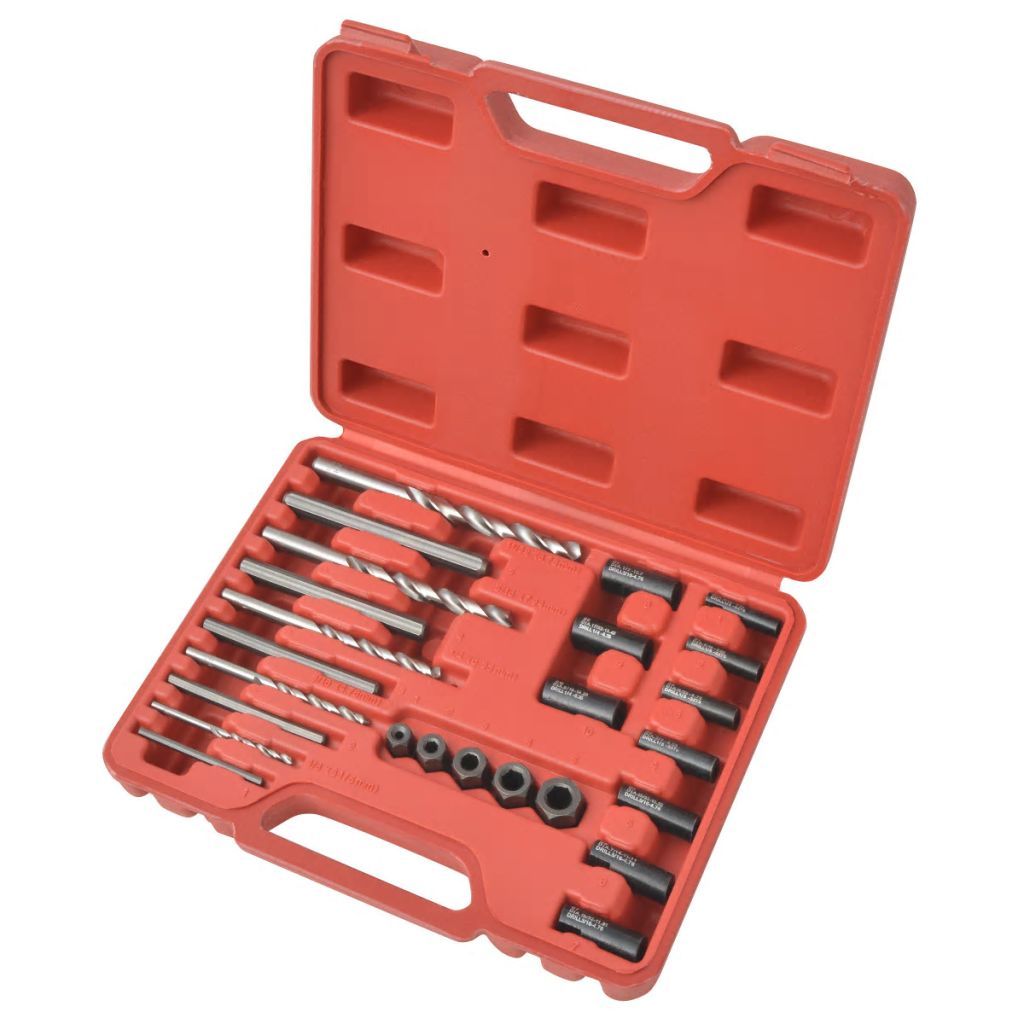 vidaXL 25 Piece Bolt Extractor Set Steel