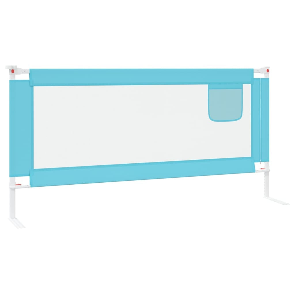 vidaXL Toddler Safety Bed Rail Blue 190x25 cm Fabric