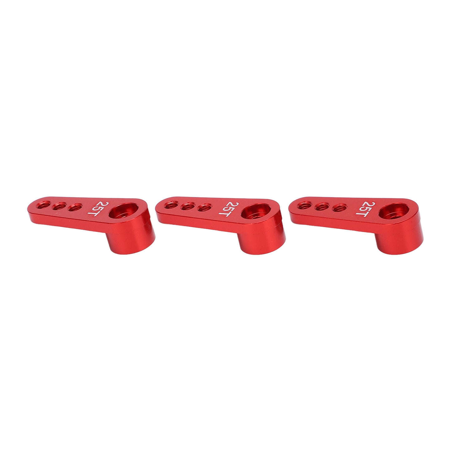 3pcs RC Aluminum 25T Servo Horns Metal Steering Arm for 1/8 1/10 RC Car Upgrade PartsRed