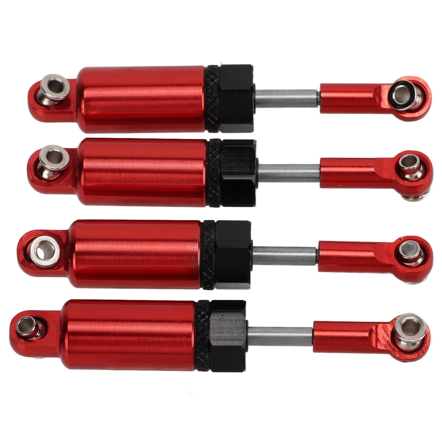 4pcs/set Metal Adjustable Shock Absorber for MN 1/16 Remote Control Car Model Upgrade PartsRed