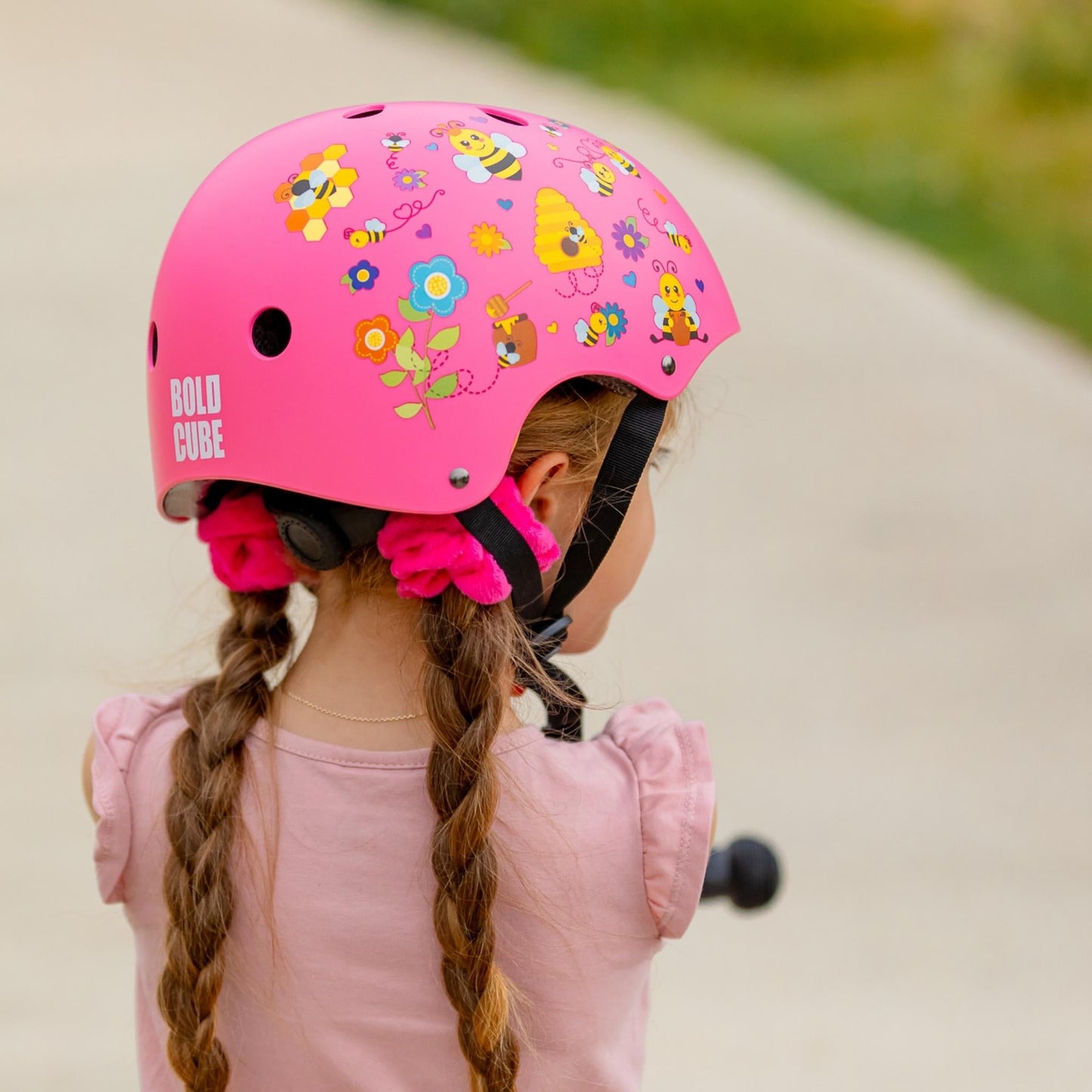 Bee Garden Pink - Kids Helmet-3