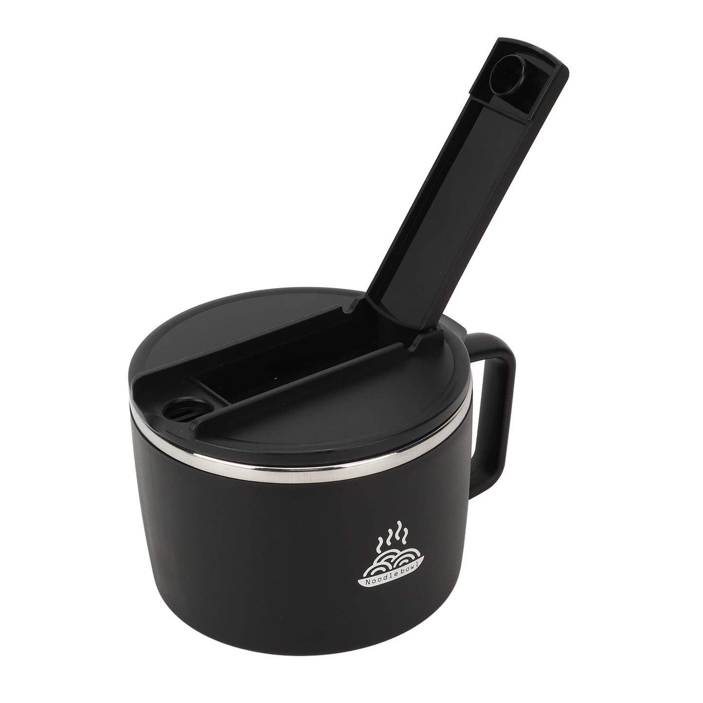 Noodle Bowl with Chopsticks and Spork 1200ml 304 Stainless Steel Portable Ramen Cooker Bowl with Lid for Office