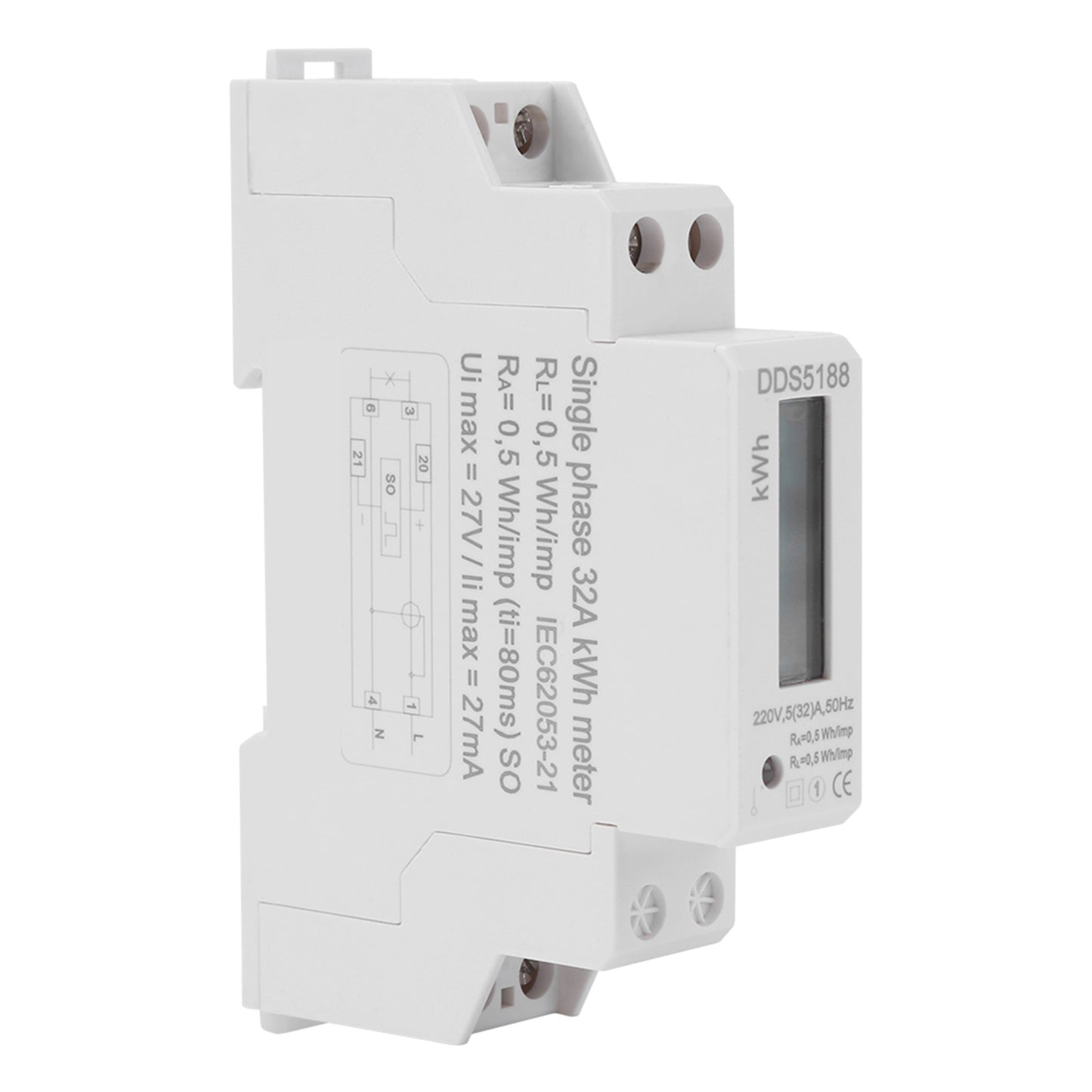 Digital LCD  Single phase Din Rail Electric Meter 5-32A Electronic KWh Meter