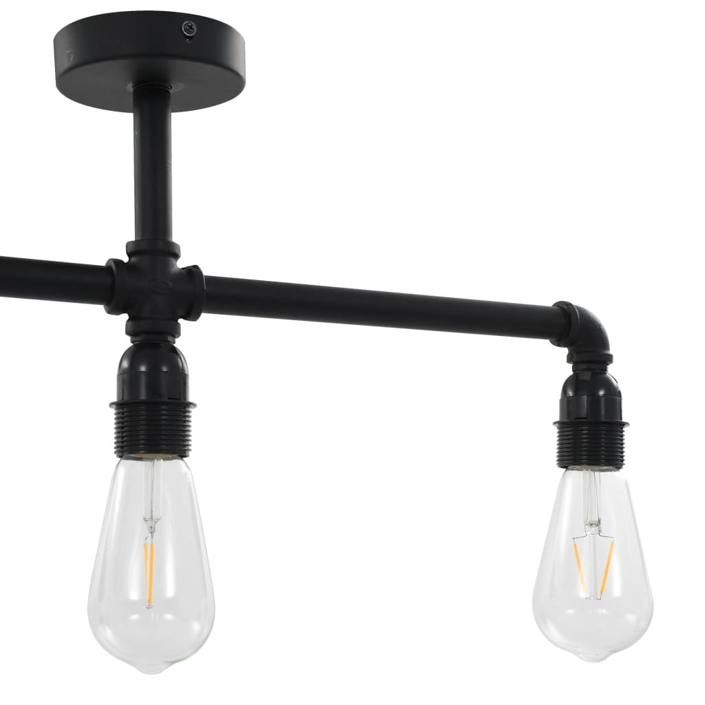 vidaXL Ceiling Lamp Black 3 x E27 Bulbs