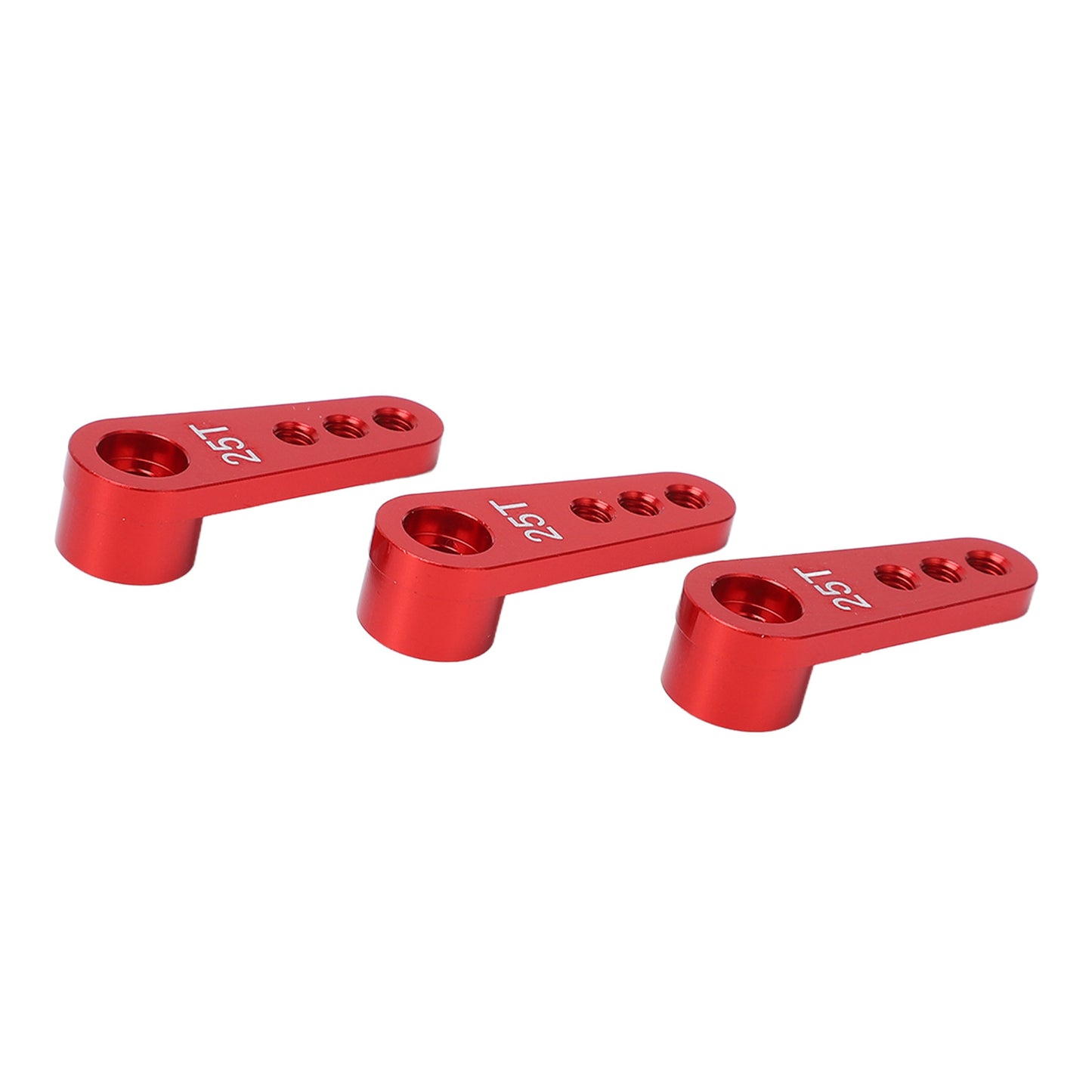 3pcs RC Aluminum 25T Servo Horns Metal Steering Arm for 1/8 1/10 RC Car Upgrade PartsRed