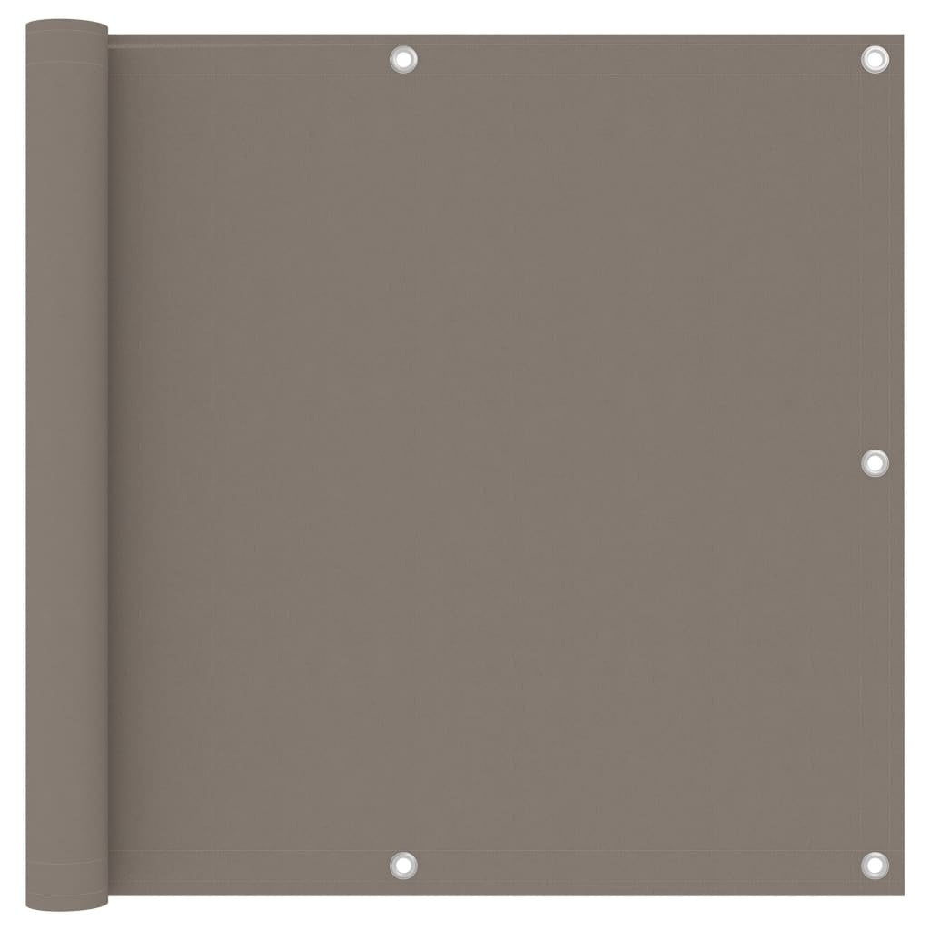 vidaXL Balcony Screen Taupe 90x600 cm Oxford Fabric