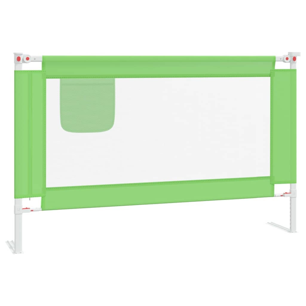 vidaXL Toddler Safety Bed Rail Green 120x25 cm Fabric