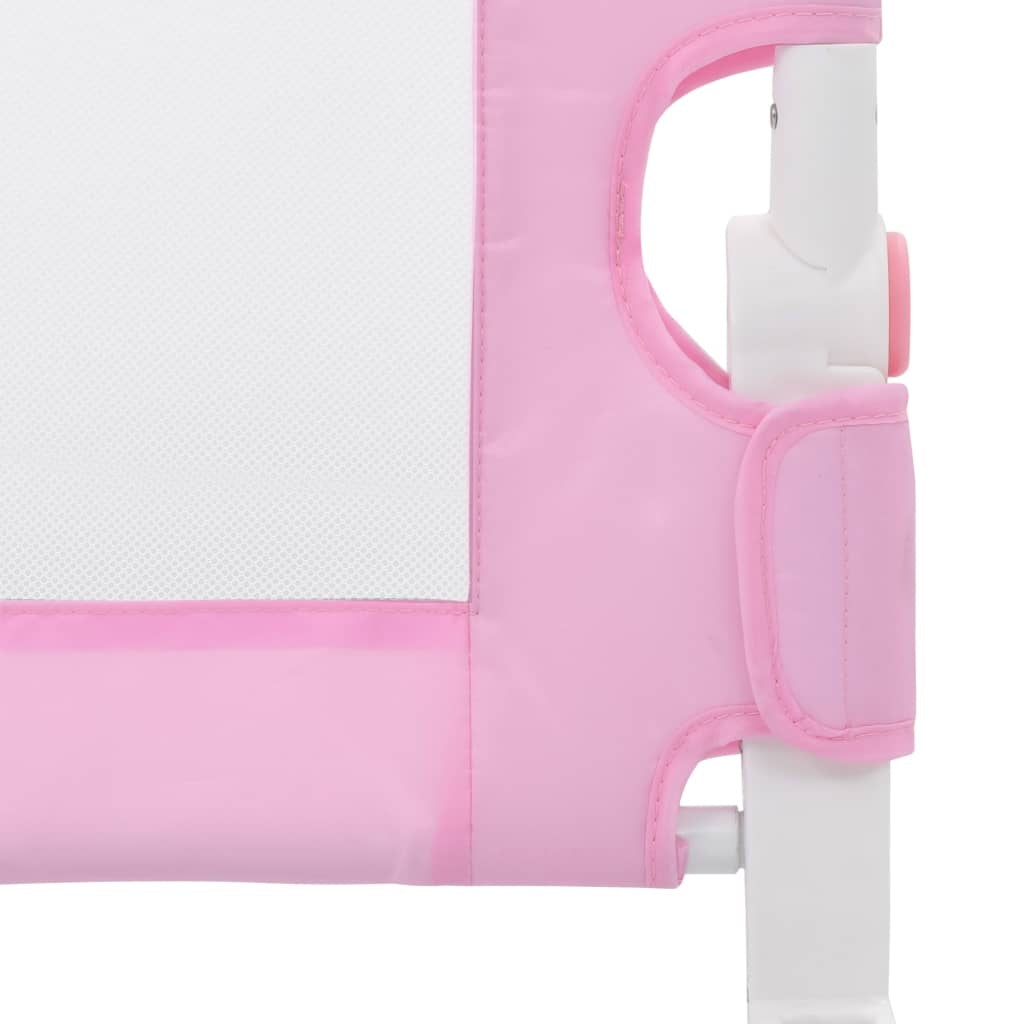 vidaXL Toddler Safety Bed Rail Pink 120x42 cm Polyester