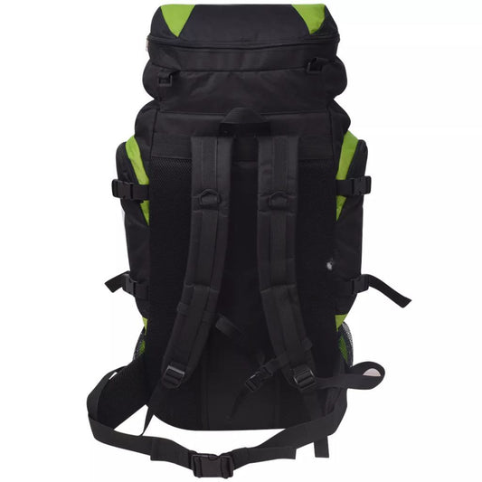 vidaXL Hiking Backpack XXL 75 L Black and Green