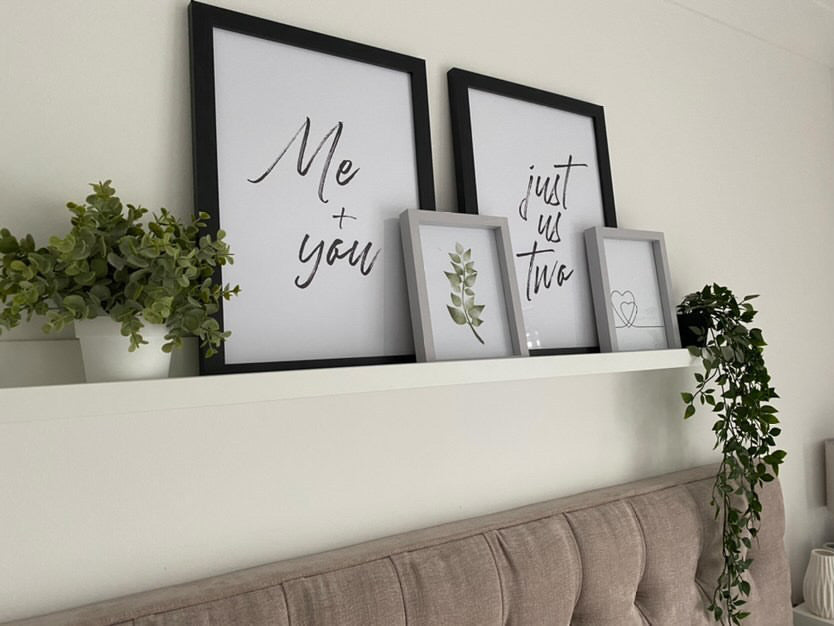 Me + You Just Us Two Couple Set Of 2 Bedroom Prints-2