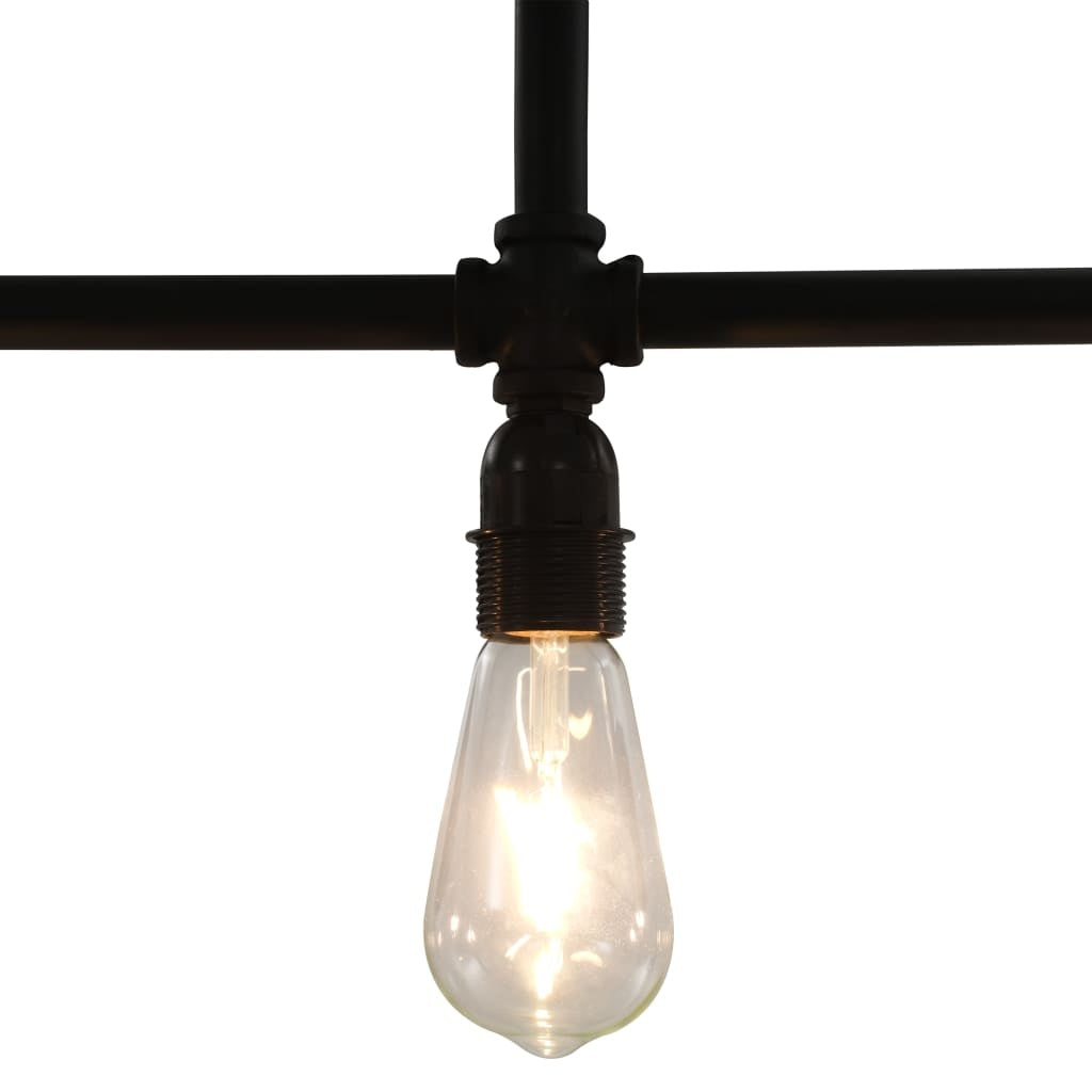 vidaXL Ceiling Lamp Black 3 x E27 Bulbs