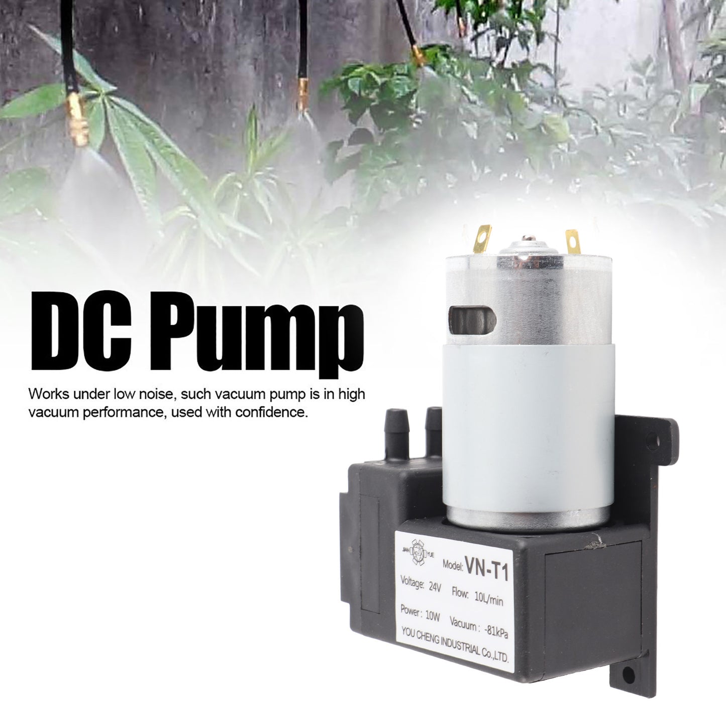 VN T1 Micro DC Vacuum Pump Mechanical Parts Low Noise Industrial Accessory(DC24V )