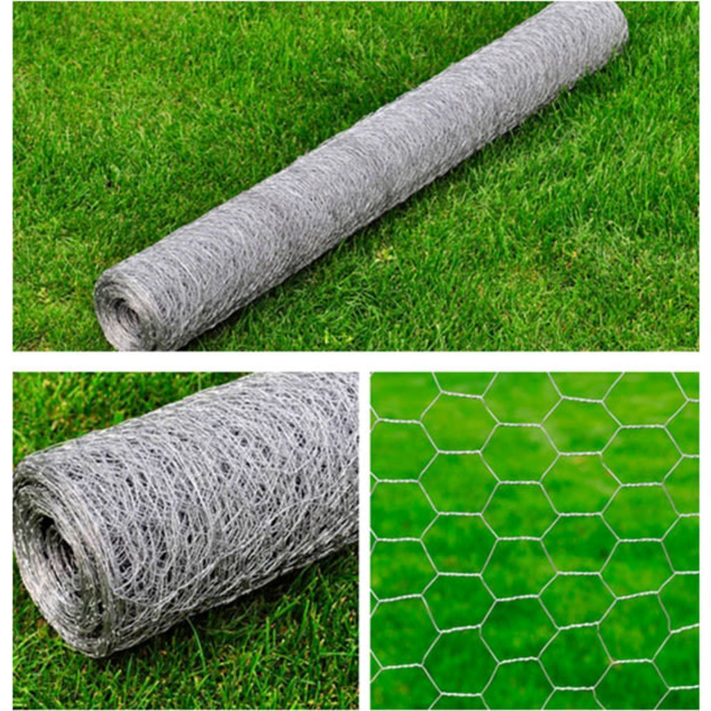 vidaXL Mesh Fence Galvanised Steel Hexagon 1x25 m Silver