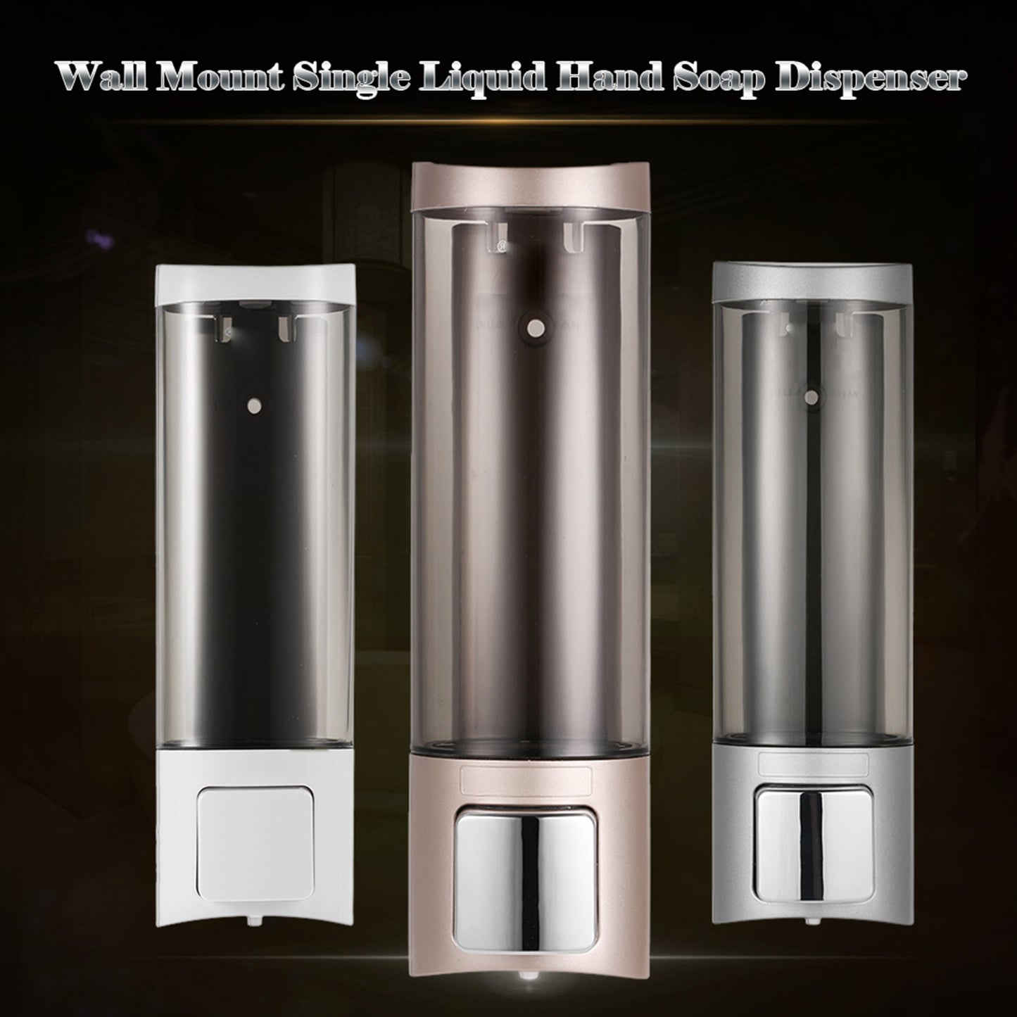 Manual Hand Soap Dispenser Wall Mount Liquid Shampoo Shower Gel Dispenser Hand Cleanser Washroom Lotion Dispenser for Bathroom Restroom Hotel 200ml