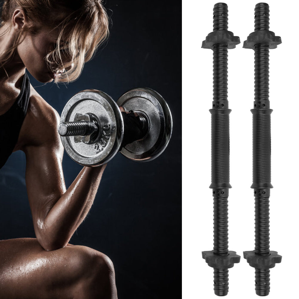 (2Pcs/Set) Gym Home Training Dumbbell Bars Weight Lifting Handles with 4 Spinlock Collar