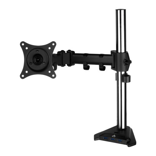 Arctic Z1 Pro Gen 3 Single Monitor Arm with 4-Port USB 3.0 Hub, up to 43" Monitors / 49" Ultrawide, 180° Swivel, 360° Rotation-0