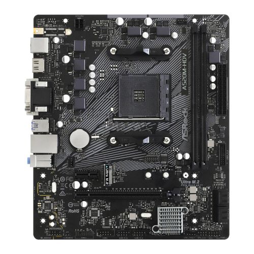 Asrock A520M-HDV, AMD A520, AM4, Micro ATX, 2 DDR4, VGA, DVI, HDMI, M.2-0