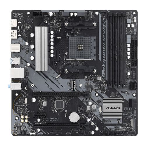 Asrock A520M PHANTOM GAMING 4, AMD A520, AM4, Micro ATX, 4 DDR4, HDMI, DP, 2x M.2-0