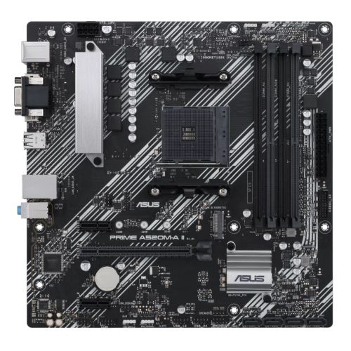 Asus PRIME A520M-A II/CSM - Corporate Stable Model, AMD A520, AM4, Micro ATX, 4 DDR4, VGA, HDMI, DP, M.2-0