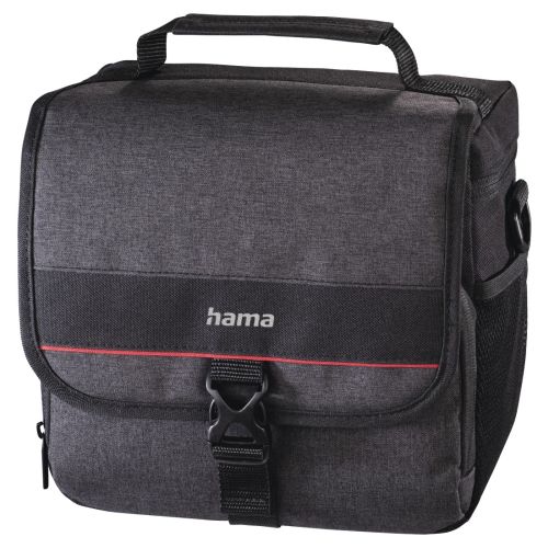 Hama Valletta 140 Camera Bag, Belt Loop, Shoulder Strap, Removable Divider, Black, 22 x 11.5 x 20.5 cm Compartment-0