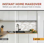 Glossy White & Beige