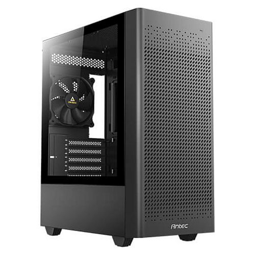 Antec NX500M Gaming Case with Glass Window, Micro ATX, 1 Fan, Mesh Front, 360mm Radiator Support, USB-C, Black-0