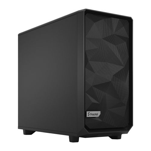 Fractal Design Meshify 2 (Black Solid) Gaming Case, E-ATX, Angular Mesh Front, 3 Fans, Fan Hub, Detachable Front Filter, USB-C-0